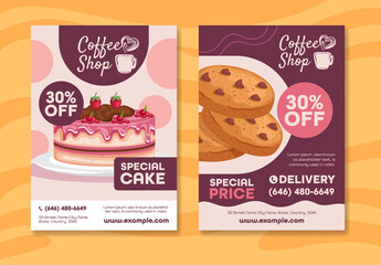 Brown And Pink Coffee Shop Flyer