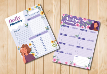 Purple Flower Planner