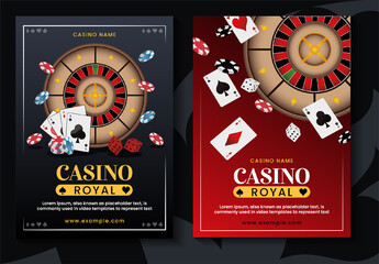 Flyer Casino Black and Red - Powered by Adobe