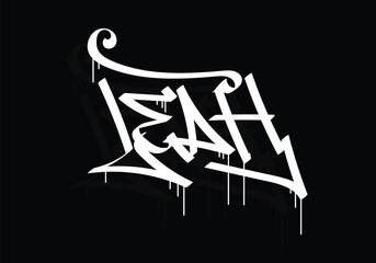 LEAH bible girl name graffiti tag style