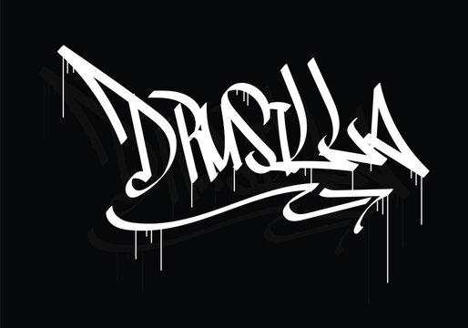 DRUSILLA bible girl name graffiti tag style
