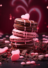 Valentines Delight Pink and chocolate cookies perfect for a special occasion Pink and Cocoa Love A playful combination of pink and chocolate cookies topped with a heart