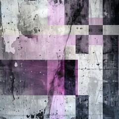Vibrant Geometric Abstraction on Concrete Grunge Wallpaper