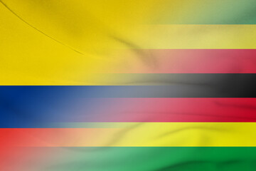Colombia and Zimbabwe state flag international contract ZWE COL