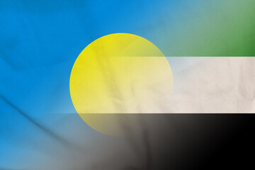Palau and UAE national flag international negotiation ARE PLW
