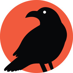 Black crow logo design
