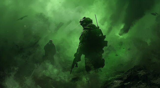 Soldiers heading to the battle