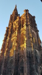 Cathédrale de Strasbourg au coucher du soleil