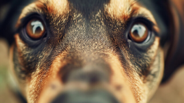 Dog Curious Funny Face Puppy Eyes Rescue Animal Adoption. Generative Ai