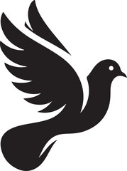 Pigeon silhouette vector illustration