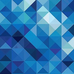 Illustration of Blue and blue colored geometric shapes pattern representing abstract background