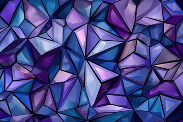 Illustration of Lilac and blue colored geometric shapes pattern representing abstract background