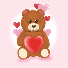 teddy bear with heart