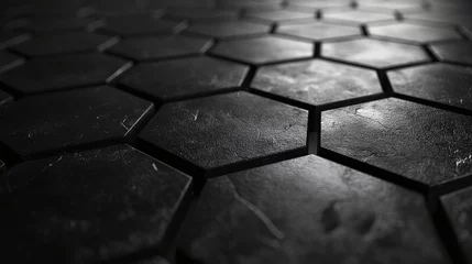 Fotobehang Abstract hexagon background. Close-up.  © Andrey Shtepa