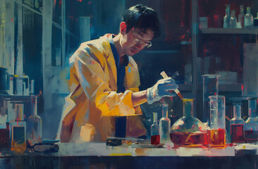Doctor on laboratory