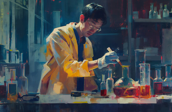 Doctor on laboratory