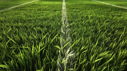 Obraz premium Green Field Divided by a Line