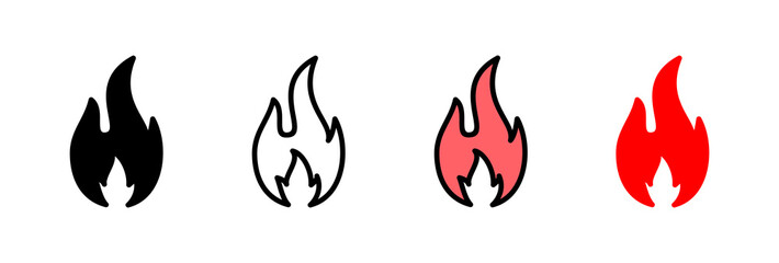Fire icon vector illustration. fire sign and symbol