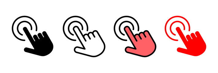 Hand click icon vector illustration. pointer sign and symbol. hand cursor icon