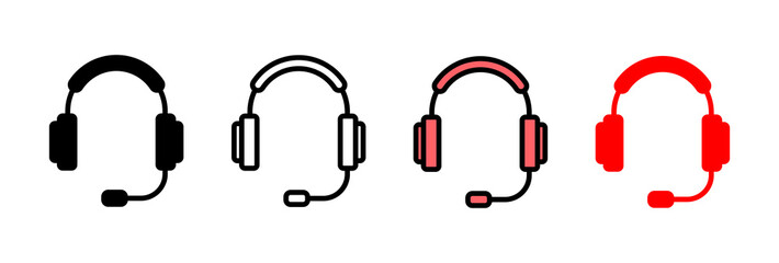 Headphone icon vector illustration. Headphone sign and symbol - obrazy, fototapety, plakaty