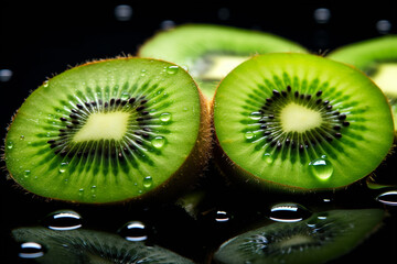 Emerald Slices Refreshing Kiwi Fruit Ready to Enjoy Natures Candy Sweet and Tangy Kiwi Slices