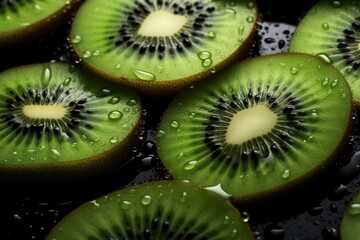 Natures Candy Sweet and Tangy Kiwi Slices Tropical Treasure Vibrant Slices of Ripe Kiwi