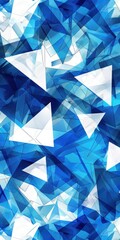 Illustration of White and blue colored geometric shapes pattern representing abstract background
