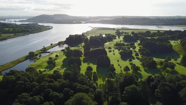 Ireland drone and ariel footage of rolling green hills