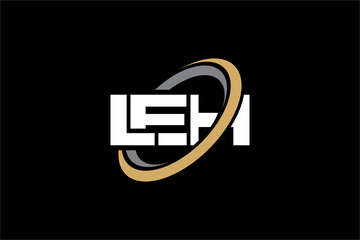 LEH creative letter logo design vector icon illustration