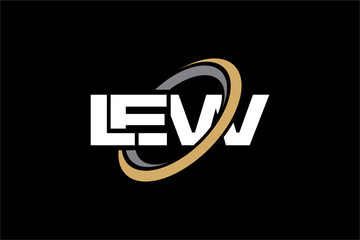 LEW creative letter logo design vector icon illustration © ibrohim