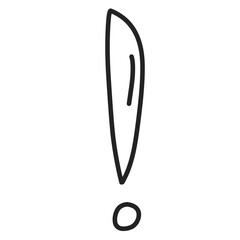 hand drawn exclamation mark
