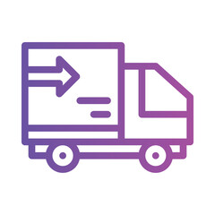delivery truck gradient icon