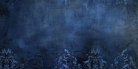 Navy Blue vintage background, antique wallpaper design