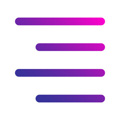 Obraz premium align right gradient icon