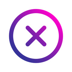 Obraz premium close gradient icon