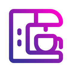 coffee shop gradient icon