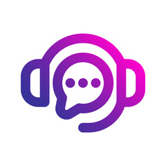 customer support gradient icon