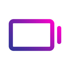 empty battery gradient icon