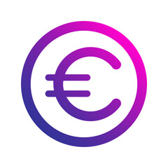 euro gradient icon