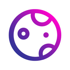 full moon gradient icon