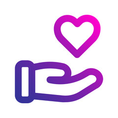 give love gradient icon