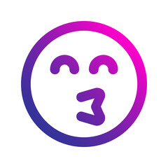 kiss gradient icon