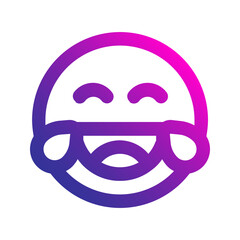 laughing gradient icon