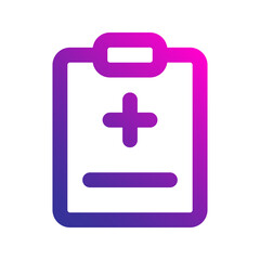 medical clipboard gradient icon