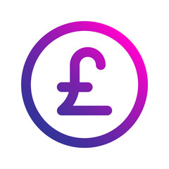 pound gradient icon