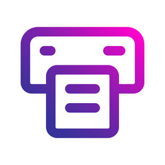 Fototapeta premium printer gradient icon
