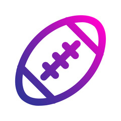 rugby ball gradient icon