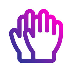 rubber gloves gradient icon