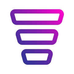 Obraz premium sales funnel gradient icon