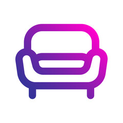 sofa gradient icon